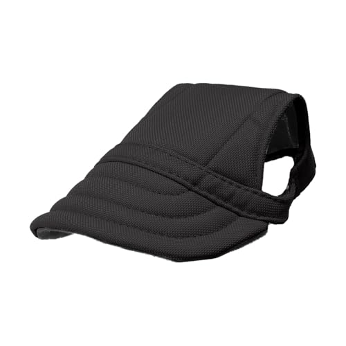Poo4kark Hunde-Baseballmütze, Hundezubehör, Heimtierbedarf, Haustierzubehör, Haustier-Urlaubskleidung, süßes Aussehen für Hunde, Strohhut, Welpe, rote Schirmmütze für (Black, L) von Poo4kark
