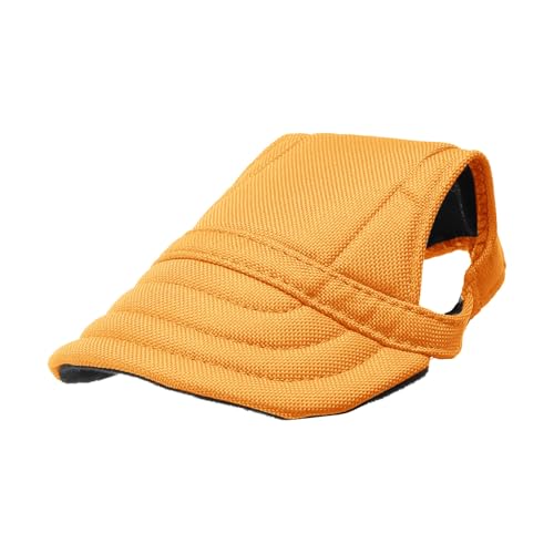 Poo4kark Hunde-Baseballmütze, Hundezubehör, Heimtierbedarf, Haustierzubehör, Haustier-Urlaubskleidung, süßes Aussehen für Hunde, Strohhut, Welpe, rote Schirmmütze für (Orange, L) von Poo4kark