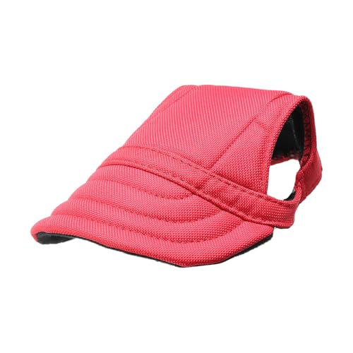 Poo4kark Hunde-Baseballmütze, Hundezubehör, Heimtierbedarf, Haustierzubehör, Haustier-Urlaubskleidung, süßes Aussehen für Hunde, Strohhut, Welpe, rote Schirmmütze für (Red, M) von Poo4kark