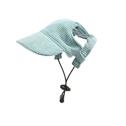 Poo4kark Hunde Baseballmütze, Verstellbar Sommer Sonnenschutz Kätzchen Hut Sonnenhüte mit Ohrlöchern, Haustier Sommer Hut für Welpen Hunde (Grvn, M) von Poo4kark