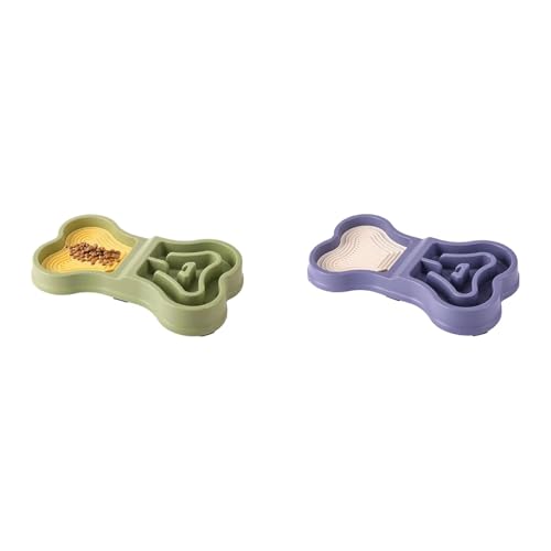 Poo4kark Hunde Langsamer Fressnapf, Puppies Slow Feeder Hundenapf, Hundenapf Einfügung, Anti Schling Napf Hundenapf, Übermäßiges Essen für Hunde Katzen (2B, 34.7X19.7X4.7CM) von Poo4kark