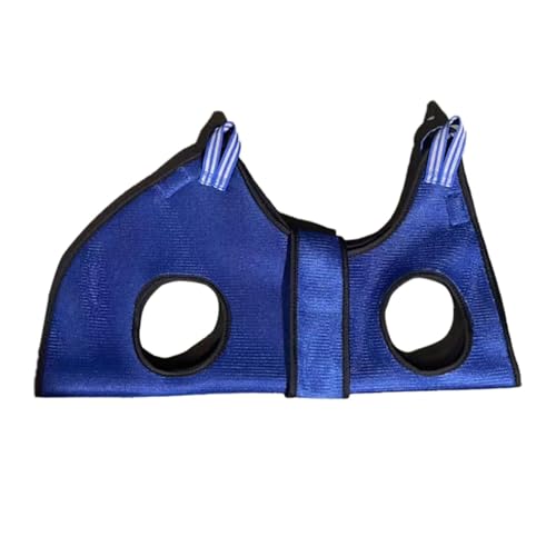 Poo4kark Hundepflege-Hängemattengeschirr mit Haken, Atmungsaktive Haustier Hängematte für Grooming, Hund Schlangengeschirr für Katzen Nagel Clipping Trimming (Blau, XS) von Poo4kark