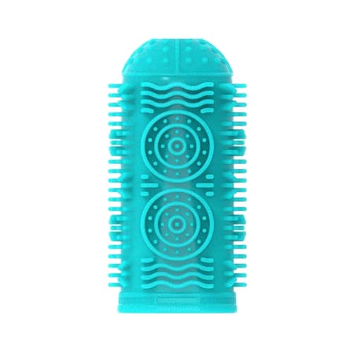 Poo4kark Hundezahnbürstenset Fingerzahnbürste für Hunde Fingerzahnbürste für Hunde Zahnreinigung Pflege Haustierzahnbürste (Green, 5.1x2.2cm) von Poo4kark
