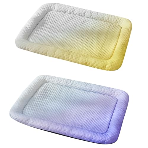 Poo4kark Kühlmatte Bett Pet Ice Mat für Hunde Hundematte Bett Kühldecke Kühlkissen für Katzen Waschbar Haustiere Schlafbett für kleine Haustiere Welpe (2A, 80X65CM) von Poo4kark
