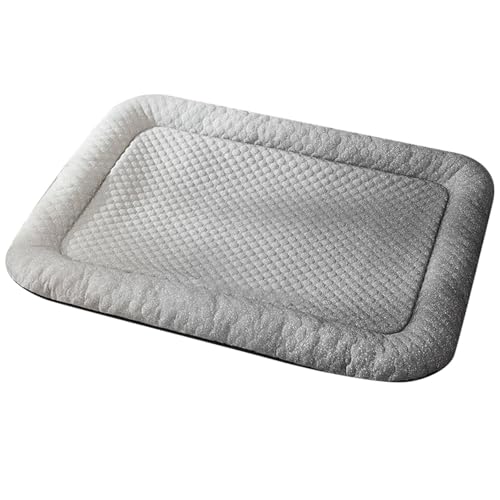 Poo4kark Kühlmatte Bett Pet Ice Mat für Hunde Hundematte Bett Kühldecke Kühlkissen für Katzen Waschbar Haustiere Schlafbett für kleine Haustiere Welpe (Grau, 50X40CM) von Poo4kark