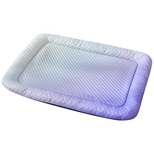 Poo4kark Kühlmatte Bett Pet Ice Mat für Hunde Hundematte Bett Kühldecke Kühlkissen für Katzen Waschbar Haustiere Schlafbett für kleine Haustiere Welpe (Lila, 65X50CM) von Poo4kark