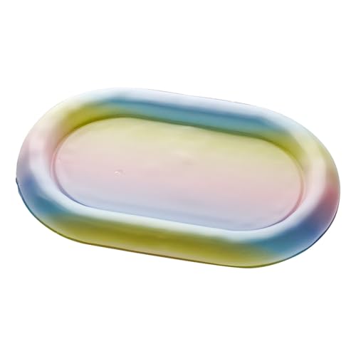 Poo4kark Kühlmatte Bett für Hunde Hundematte Bett Kühldecke Kühlkissen für Katzen Waschbar Haustiere Schlafbett für kleine Haustiere Welpe (Regenbogen, 60X50CM) von Poo4kark