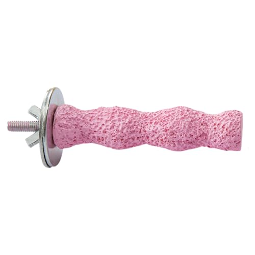 Poo4kark Kunstharz Vogelstangen für Käfige, rutschfestes Kauspielzeug, Kalziumspielzeug zur geistigen Anregung (9X2.3cm) von Poo4kark