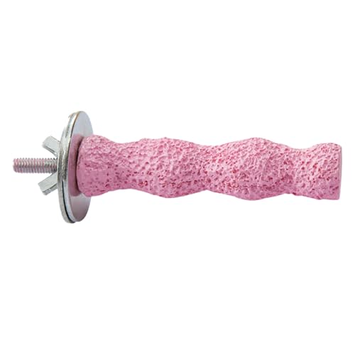 Poo4kark Kunstharz Vogelstangen für Käfige, rutschfestes Kauspielzeug, Kalziumspielzeug zur geistigen Anregung (9X2.3cm) von Poo4kark