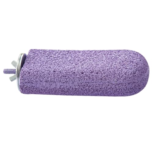 Poo4kark Kunstharz Vogelstangen für Käfige, rutschfestes Kauspielzeug, Kalziumspielzeug zur geistigen Anregung (Light Purple3, 12.5X2.8cm) von Poo4kark