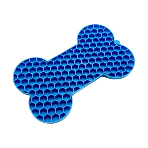 Poo4kark Leckmatten-Pads für langsame Futterspender mit Saugnäpfen für Hunde Katzen, Leckmatten-Pad für Hunde, langsame Futterspender für Katzen, Nassfutter (A, 18x11cm) von Poo4kark