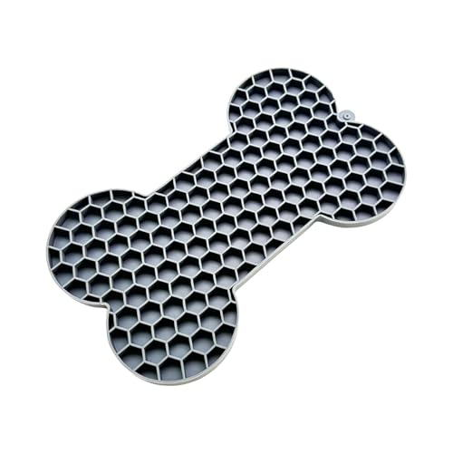 Poo4kark Leckmatten-Pads für langsame Futterspender mit Saugnäpfen für Hunde Katzen, Leckmatten-Pad für Hunde, langsame Futterspender für Katzen, Nassfutter (C, 18x11cm) von Poo4kark