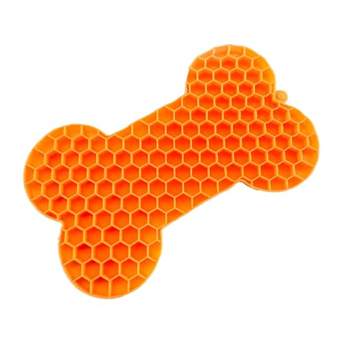 Poo4kark Leckmatten-Pads für langsame Futterspender mit Saugnäpfen für Hunde Katzen, Leckmatten-Pad für Hunde, langsame Futterspender für Katzen, Nassfutter (D, 18x11cm) von Poo4kark