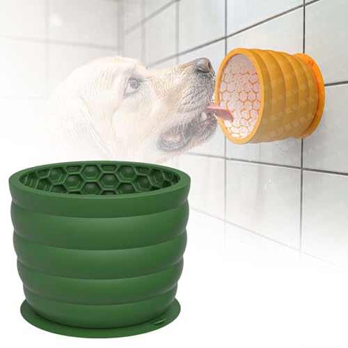 Poo4kark Lecknapf für Hunde, gegen Angst, langsamer Futterspender, Leckmatten-Spender, Rutschfester Lecknapf für Hunde, Hundespielzeug zur Hundebeschäftigung für kleine, (GN1, 11.9x11.9x9.05cm) von Poo4kark