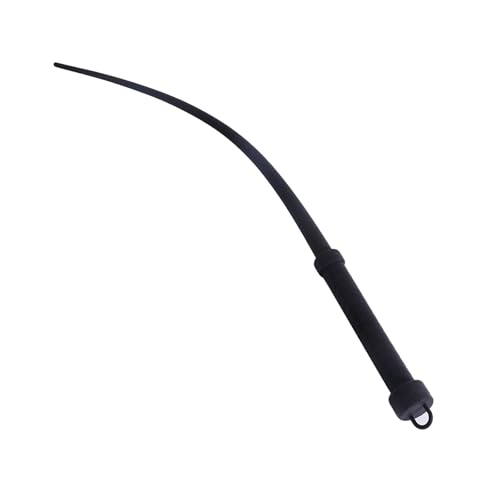 Poo4kark Longierpeitsche für Pferde, Kostümzubehör Silikon mit bequemem, ideales Trainingswerkzeug für Bühnenauftritte Cosplay (Black, 61x2.5x2.5cm) von Poo4kark