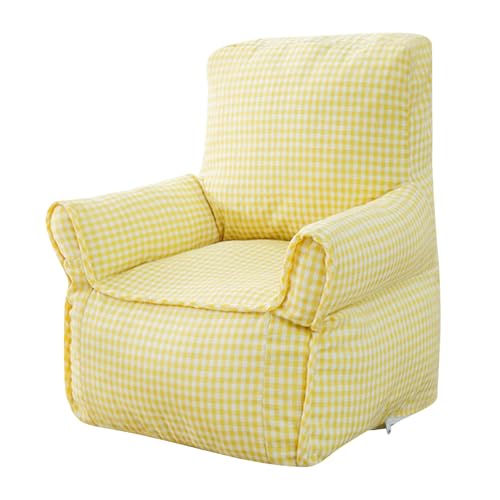 Poo4kark Orthopädisches Haustierbett für Hunde Katzen, weiches Hundebett im Sofa-Stil Stoff, Bequeme Haustiercouch für den Innenbereich mit abnehmbarem, waschbarem Bezug (Yellow, One Size) von Poo4kark