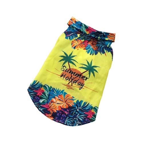 Poo4kark Outdoor Hundehemd, Sommer-Haustierkleidung, Polyester, lässiges Strandhemd für Hunde, stilvoll, bequem, leicht, atmungsaktiv (G #2, 24x20x1m) von Poo4kark