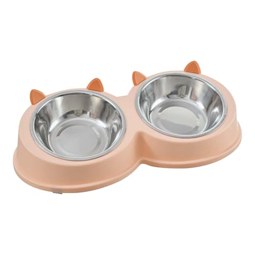 Poo4kark Outdoor Niedlicher verspielter Futternapf Edelstahl in Katzenohrform, Doppelnapf, Futternapf für Katzen Hunde, Futternapf in, Futternapf für Hunde, Wassernapf, Futternapf für den (B, 30.00) Poo4kark Outdoor Niedlicher verspielter Futternapf Edelstahl in Katzenohrform, Doppelnapf, Futternapf für Katzen Hunde, Futternapf in, Futternapf für Hunde, Wassernapf, Futternapf für den (B, 30.00) von Poo4kark