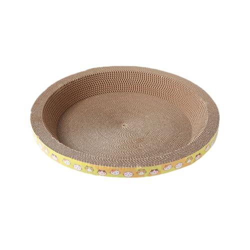 Poo4kark PET Rundes Katzenkratzbrett Karton, Bett, Kratzbrett, Couch, Möbelschutz, Kratzpad, N Est für Heimtierbedarf, Ruhe, Spielen (A, A) von Poo4kark