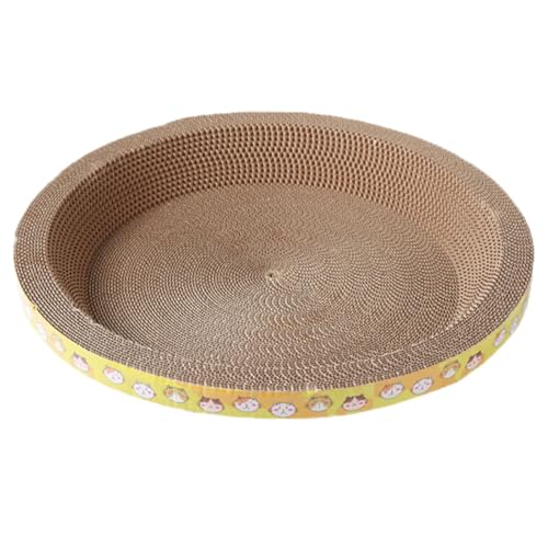 Poo4kark PET Rundes Katzenkratzbrett Karton, Bett, Kratzbrett, Couch, Möbelschutz, Kratzpad, N Est für Heimtierbedarf, Ruhe, Spielen (B, A) von Poo4kark