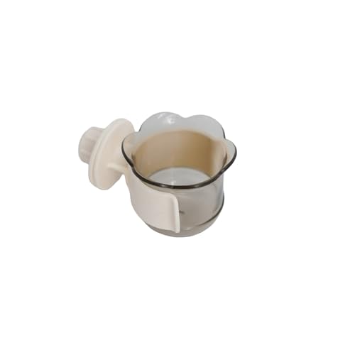 Poo4kark PET Schüssel Mit Clip Feeder Langlebig Wasser Schüssel Fütterung Tasse Geeignet Für Spatzen Vögel Kleine Tiere (Beige, 5cm) von Poo4kark