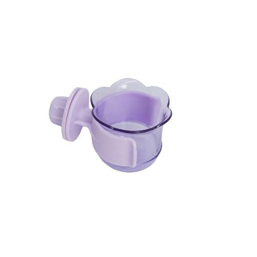 Poo4kark PET Schüssel Mit Clip Feeder Langlebig Wasser Schüssel Fütterung Tasse Geeignet Für Spatzen Vögel Kleine Tiere (Purple, 5cm) von Poo4kark