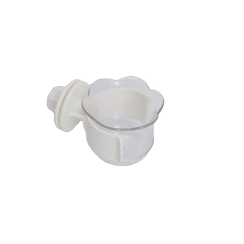 Poo4kark PET Schüssel Mit Clip Feeder Langlebig Wasser Schüssel Fütterung Tasse Geeignet Für Spatzen Vögel Kleine Tiere (White, 5cm) von Poo4kark