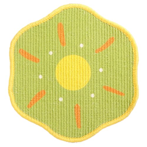 Poo4kark PET Sisal-Kratzmatte für Katzen – Kratzschutz für Wände, Sofas, Schränke, Türen Teppiche. Kratzbrett mit Klettverschluss (Green, A) von Poo4kark
