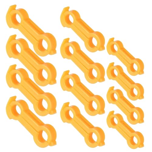 Poo4kark Pet 12PCS Hühnerbeinbänder zur Geflügelkorrektur Wachtelbeinunterstützung Einstellbare Trainingshilfe Heimtierbedarf (Yellow, 3.2X1.2cm) von Poo4kark
