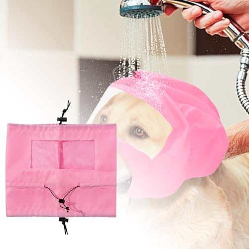 Poo4kark Pet 30x24,5 cm Transparente Hundeduschhaube Hundeschwimmohrschutzabdeckung Kopfabdeckung Badewasserprävention Kopfabdeckung (C, 30x24.5cm) von Poo4kark