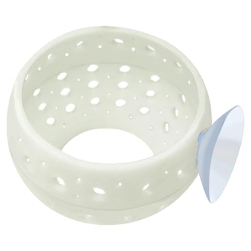 Poo4kark Pet Aquarium-Dekorationen, Fischtank-Tunnel mit Saugnäpfen für Unterwasserlandschaften Fischspielversteck (White, 8X5cm) von Poo4kark