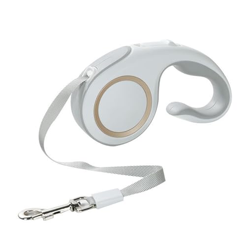 Poo4kark Pet Automatisch einziehbare Haustierleine für Hunde Katzen, einhändig bedienbare Hundeleine verstellbarem Seil mit komfortablem (White, B) von Poo4kark