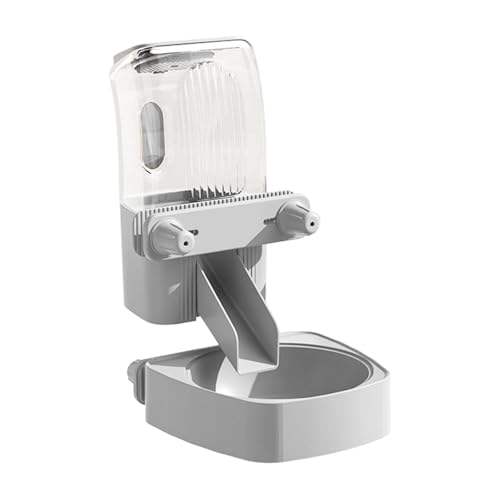 Poo4kark Pet Automatischer Futterspender für Katzen, Hunde Kaninchen, 65°-Neigungsdesign, Frische-Arretierungsknopf, Verstellbarer Futterspender für den Innenbereich, langlebiges (Grey, 31cm) von Poo4kark
