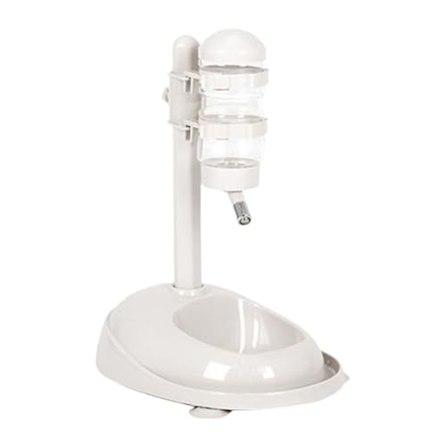 Poo4kark Pet Automatischer Wasserspender für Haustiere, Schüssel, höhenverstellbar, abnehmbar, stehender Wasserspender für Hunde Katzen, für den Innenbereich, langlebiger Kunststoff (Beige, 36X29cm) von Poo4kark