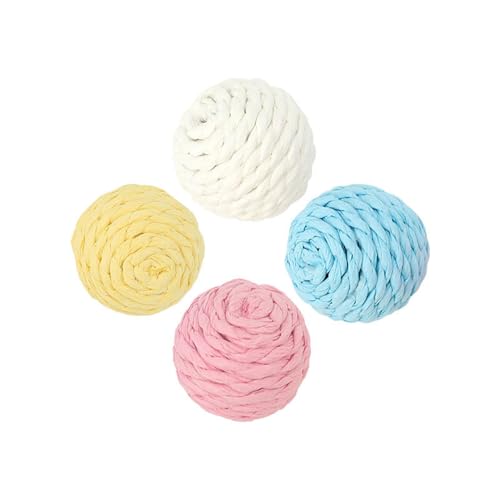 Poo4kark Pet Buntes Katzenspielzeug-Set Papierseil mit 4 Funktionen, ideal für die Interaktion (3.5x3.5x3.5cm) von Poo4kark