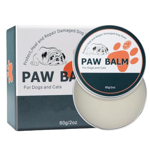 Poo4kark Pet Claw Balm 60G Pfotenbalsam für Hunde & Katzen Rundum-Schutz - 1/2/3/4PCS Pfotensalbe, Pfotenpflegen, Pfotenschutz - Nasenbalsam (1PC, 60G) von Poo4kark