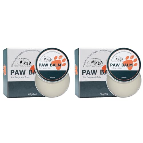 Poo4kark Pet Claw Balm 60G Pfotenbalsam für Hunde & Katzen Rundum-Schutz - 1/2/3/4PCS Pfotensalbe, Pfotenpflegen, Pfotenschutz - Nasenbalsam (2PCS, 60G) von Poo4kark