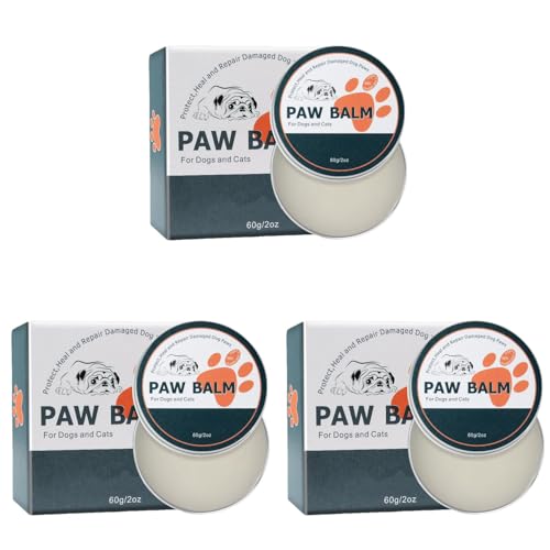 Poo4kark Pet Claw Balm 60G Pfotenbalsam für Hunde & Katzen Rundum-Schutz - 1/2/3/4PCS Pfotensalbe, Pfotenpflegen, Pfotenschutz - Nasenbalsam (3PCS, 60G) von Poo4kark
