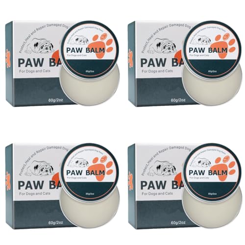 Poo4kark Pet Claw Balm 60G Pfotenbalsam für Hunde & Katzen Rundum-Schutz - 1/2/3/4PCS Pfotensalbe, Pfotenpflegen, Pfotenschutz - Nasenbalsam (4PCS, 60G) von Poo4kark