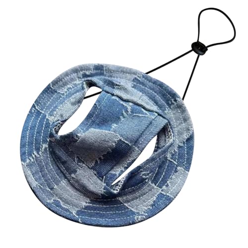 Poo4kark Pet Fischerhüte für Hunde, Sommerhut mit runder Krempe, Haustierhut mit Ohrlöchern Nackenband, verstellbar, zum Klettern im Freien, Sonnenblende, Sonnenschutz, Strangulationskappe für (D, M) Poo4kark Pet Fischerhüte für Hunde, Sommerhut mit runder Krempe, Haustierhut mit Ohrlöchern Nackenband, verstellbar, zum Klettern im Freien, Sonnenblende, Sonnenschutz, Strangulationskappe für (D, M) von Poo4kark