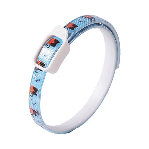 Poo4kark Pet Floh- Zeckenhalsband für Katzen Hunde, mit Ölen, verstellbar, waschbar, langlebig, sichere gezackte Schnalle, Farbstile (Blue, 5x5x1cm) von Poo4kark