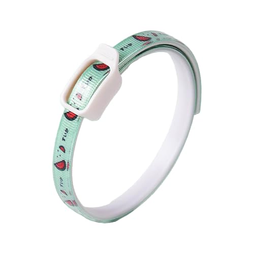 Poo4kark Pet Floh- Zeckenhalsband für Katzen Hunde, mit Ölen, verstellbar, waschbar, langlebig, sichere gezackte Schnalle, Farbstile (Green, 5x5x1cm) von Poo4kark