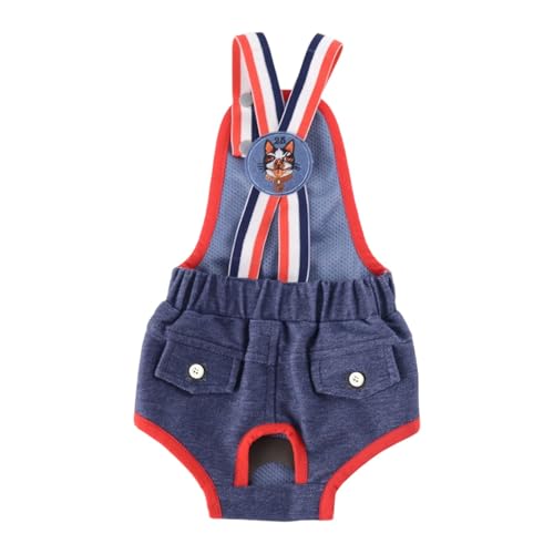 Poo4kark Pet Frühling Sommer Haustierkleidung für Katzen Hunde kleine Hunde Teddy Overalls physiologische Hosen (F, 27x24cm) von Poo4kark