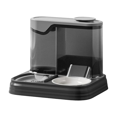 Poo4kark Pet Futter- Wasserspender-Set für Haustiere, automatischer Futter- Wasserspender für Hunde, Katzen Tiere, große Kapazität (B, One Size) von Poo4kark