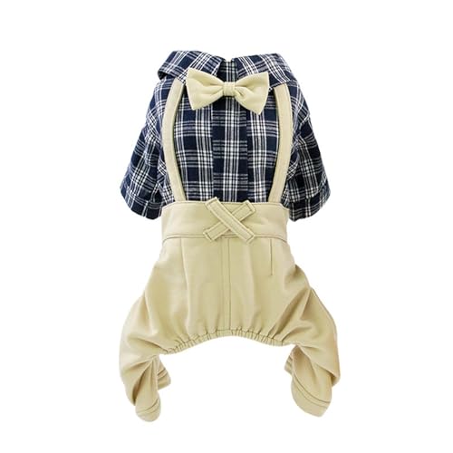 Poo4kark Pet Gentleman-Hosenträgerhose, Haustier-Outfit, Kleidung für Hunde Katzen für formelle Anlässe, strapazierfähiger Stoff, verstellbare Passform (Black, S) von Poo4kark