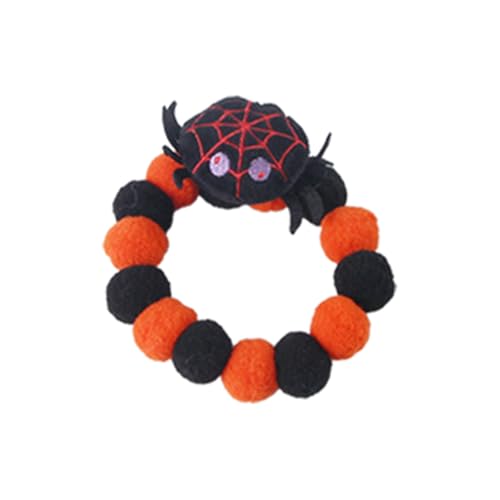 Poo4kark Pet Halloween-Halsband für Haustiere, Haustier-Halloween-Thema, Halsband, interessantes Haustierzubehör für Halloween, täglich (B, M) von Poo4kark