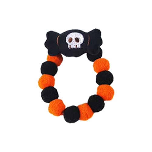 Poo4kark Pet Halloween-Halsband für Haustiere, Haustier-Halloween-Thema, Halsband, interessantes Haustierzubehör für Halloween, täglich (C, M) von Poo4kark