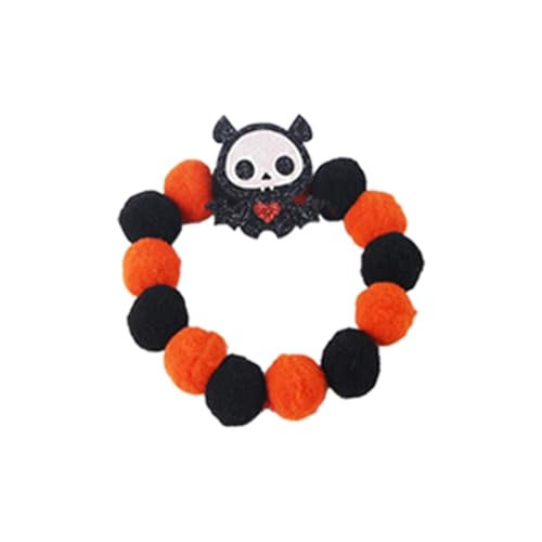 Poo4kark Pet Halloween-Halsband für Haustiere, Haustier-Halloween-Thema, Halsband, interessantes Haustierzubehör für Halloween, täglich (E, M) von Poo4kark