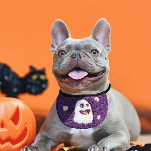 Poo4kark Pet Halloween Haustier Bandana Hund Katze Schal Kostüm Zubehör süße Urlaub Lätzchen (A, M) von Poo4kark