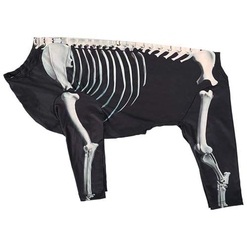 Poo4kark Pet Halloween-Haustierkostüm, schreckliches Thema, Haustierkleidung, interessantes Haustierzubehör für Halloween, täglich (Black, XXL) von Poo4kark